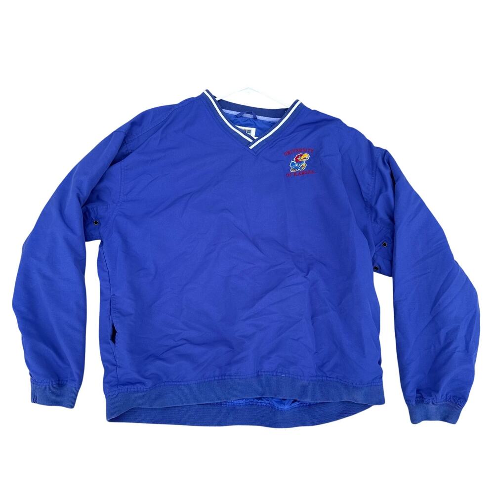 VTG KU Kansas University Jayhawks Windbreaker Jacket Size 1X XL GTM Sportswear